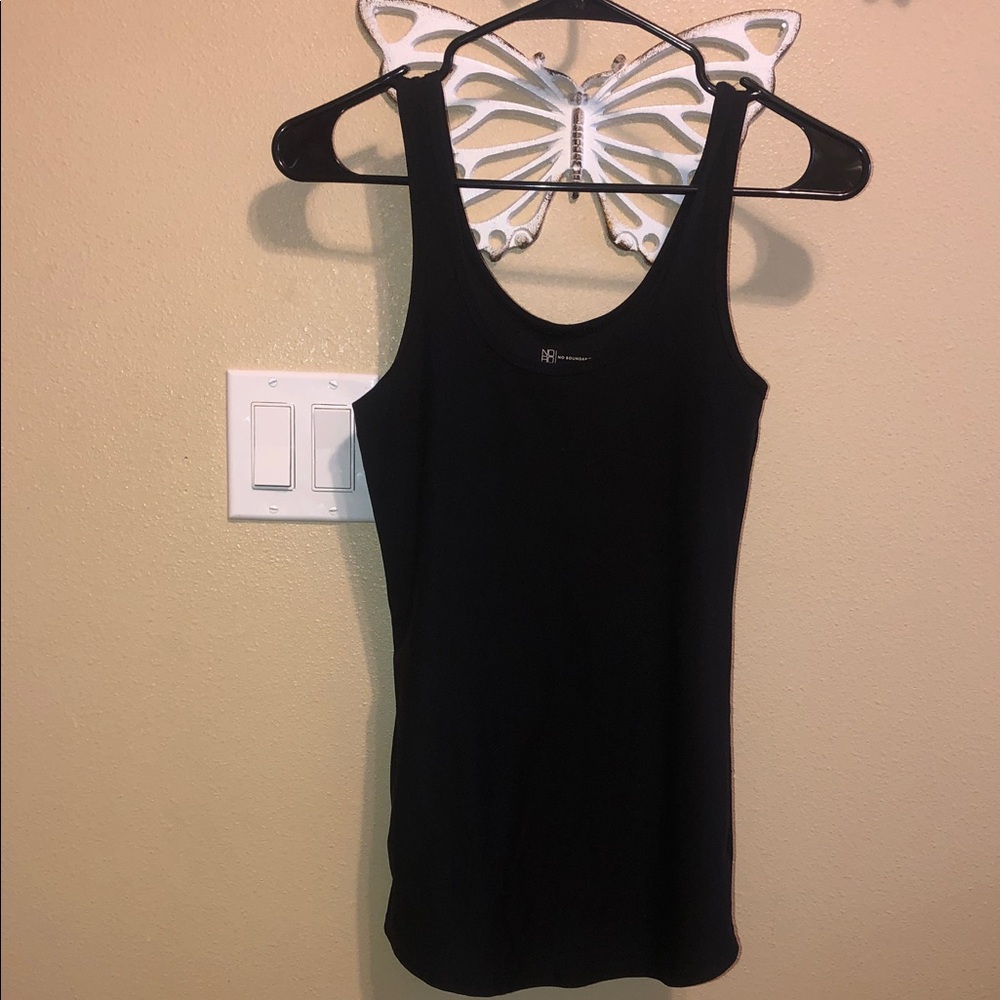 No Bounderies Black Market Black Scoop Neck Tank Top